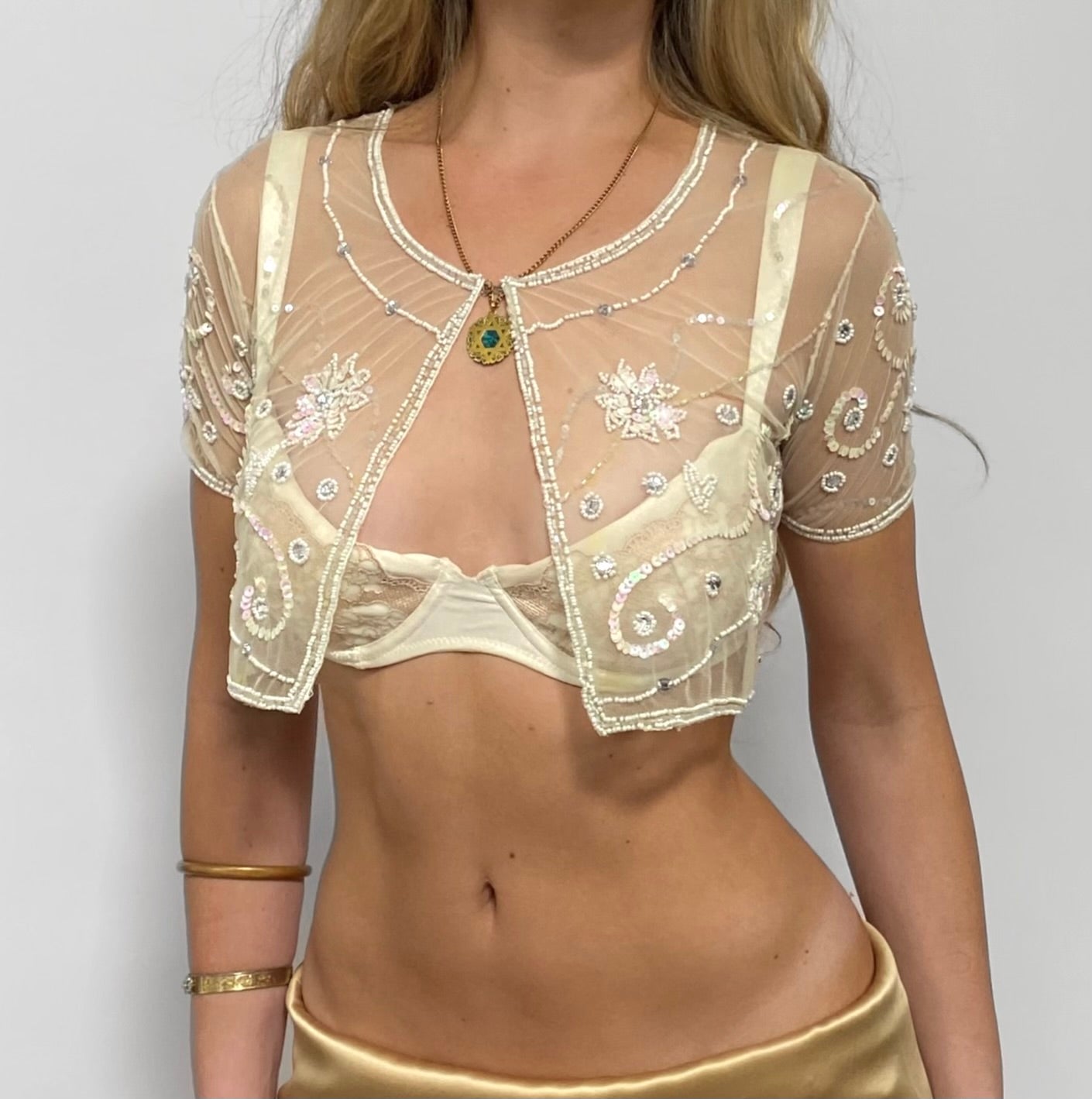 00s Betsey Johnson Beaded Angel Top