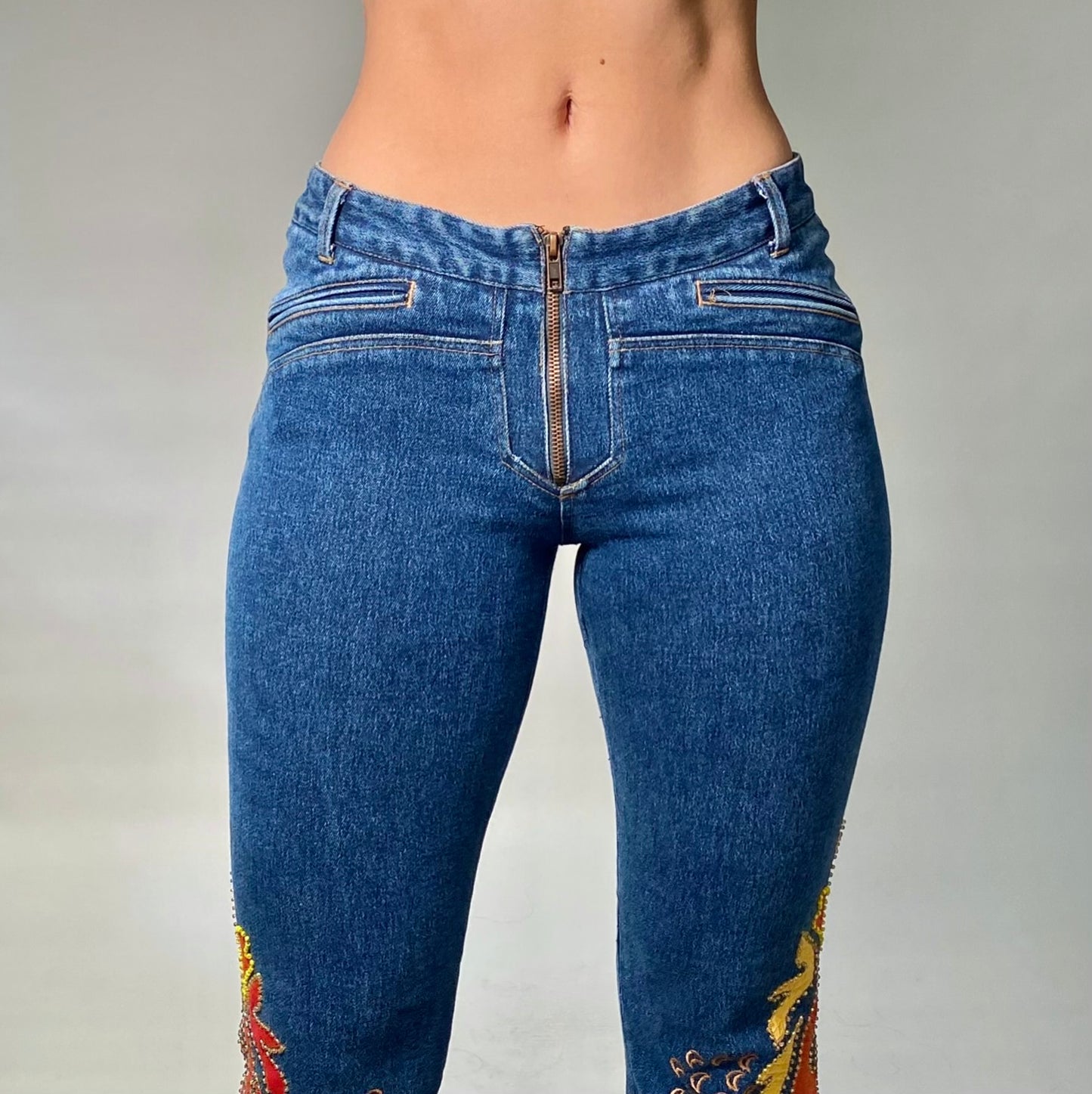 2000s Mandalay Beaded Jeans