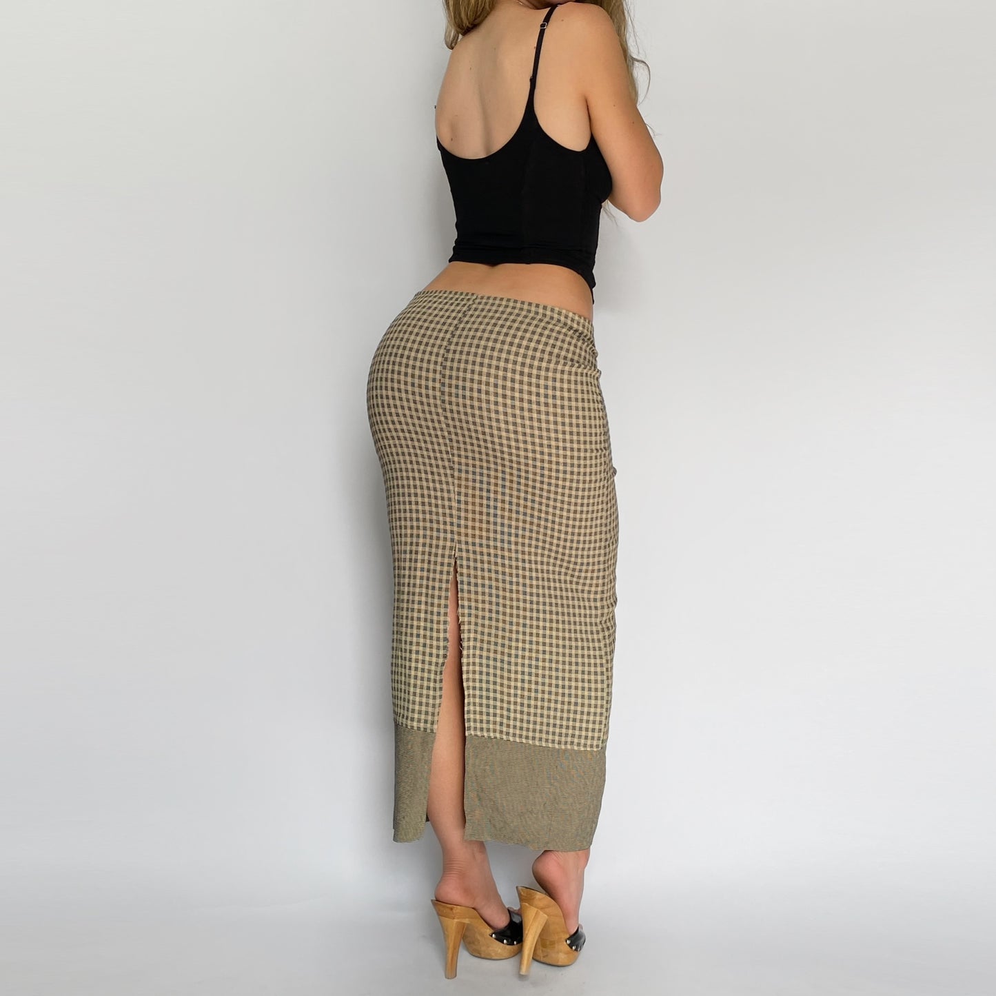 90’s Plaid Maxi Skirt