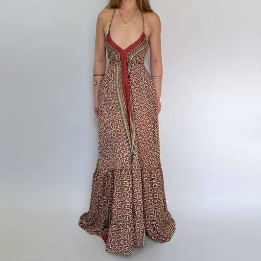 Desert Flame Backless Maxi