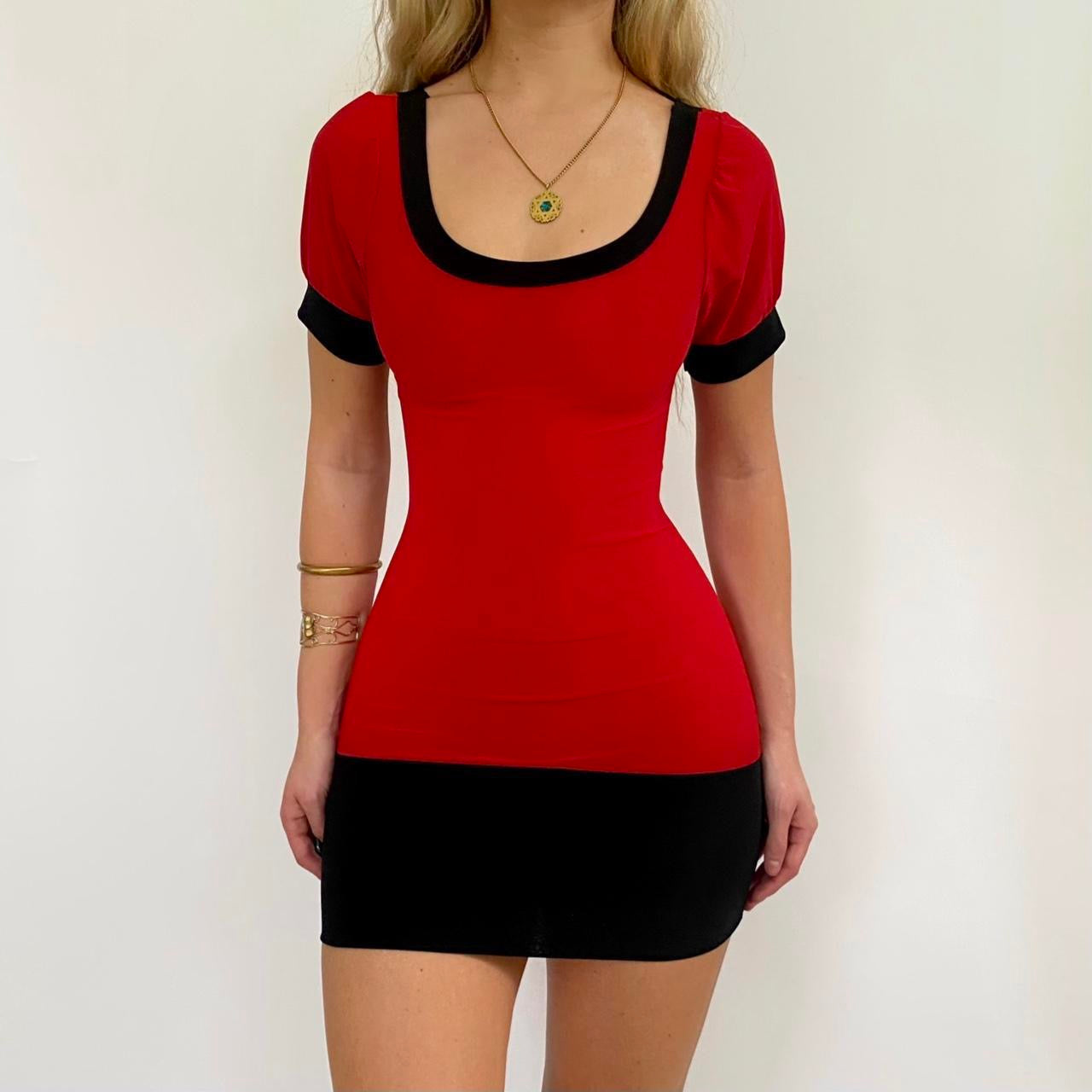 00s Red Backless Mini