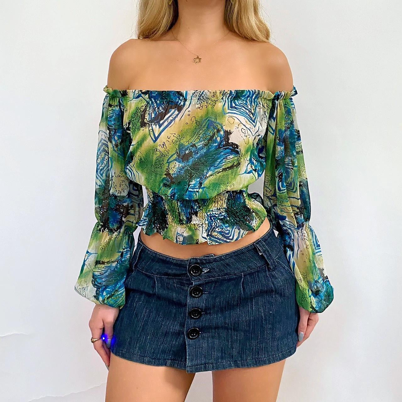 Off the Shoulder Ruched Blouse
