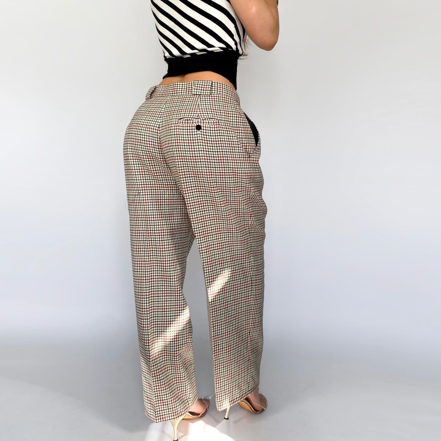 90s Wool Plaid Trouser