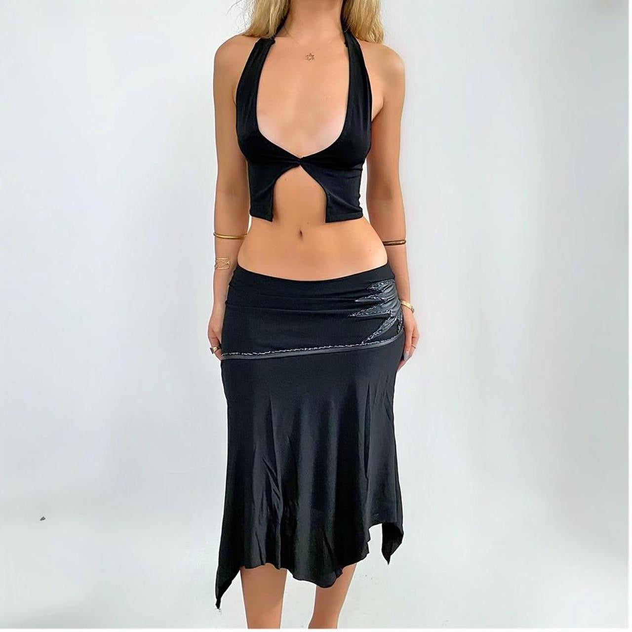 00s Beaded Asymmetrical Skirt