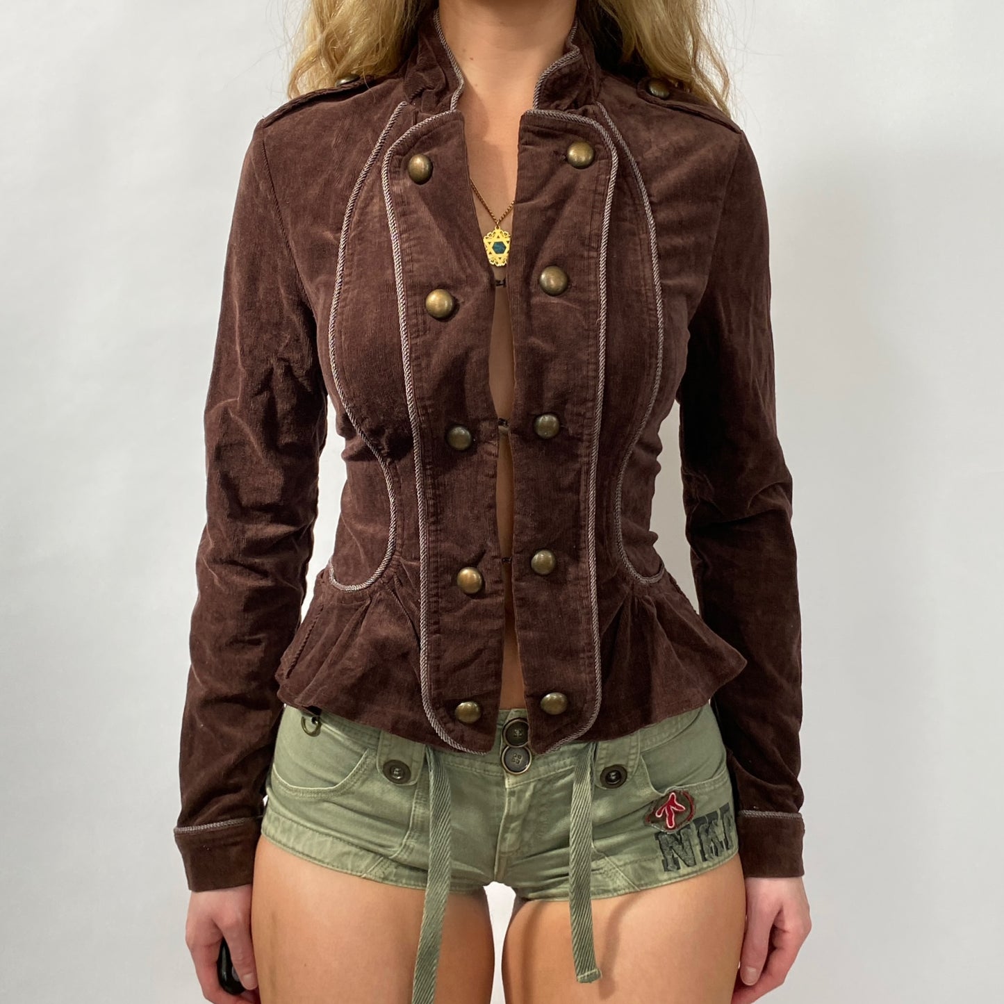 00s Corduroy Military Jacket