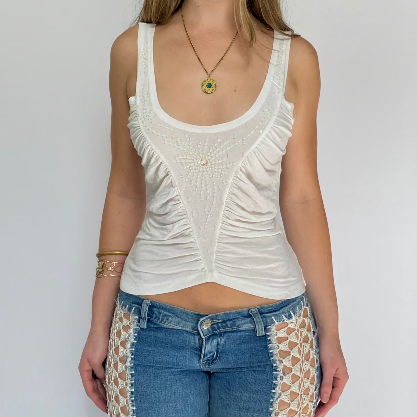 00s Beaded Wrap Tank