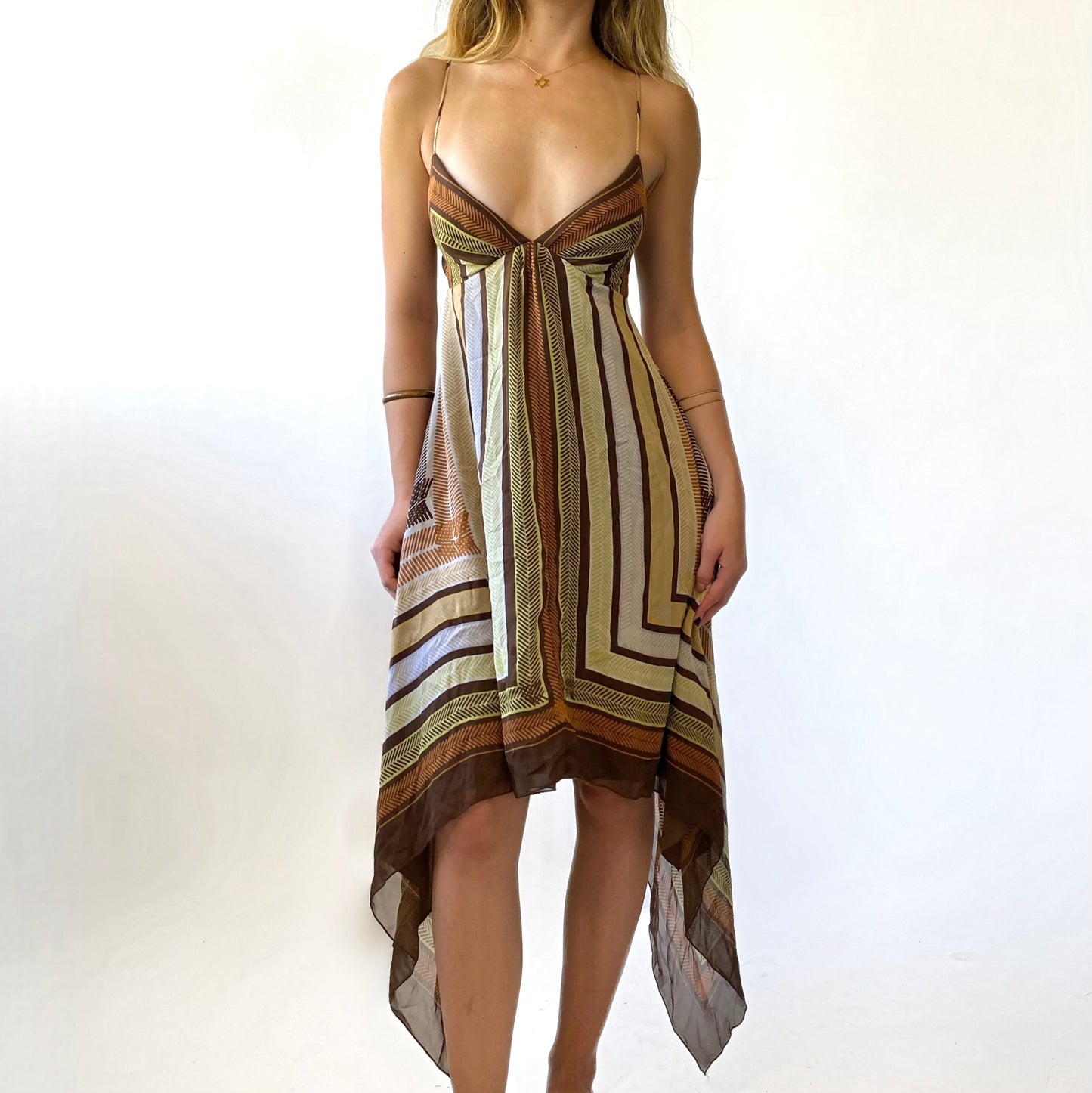 90’s BCBG Silk Asymmetrical Dress