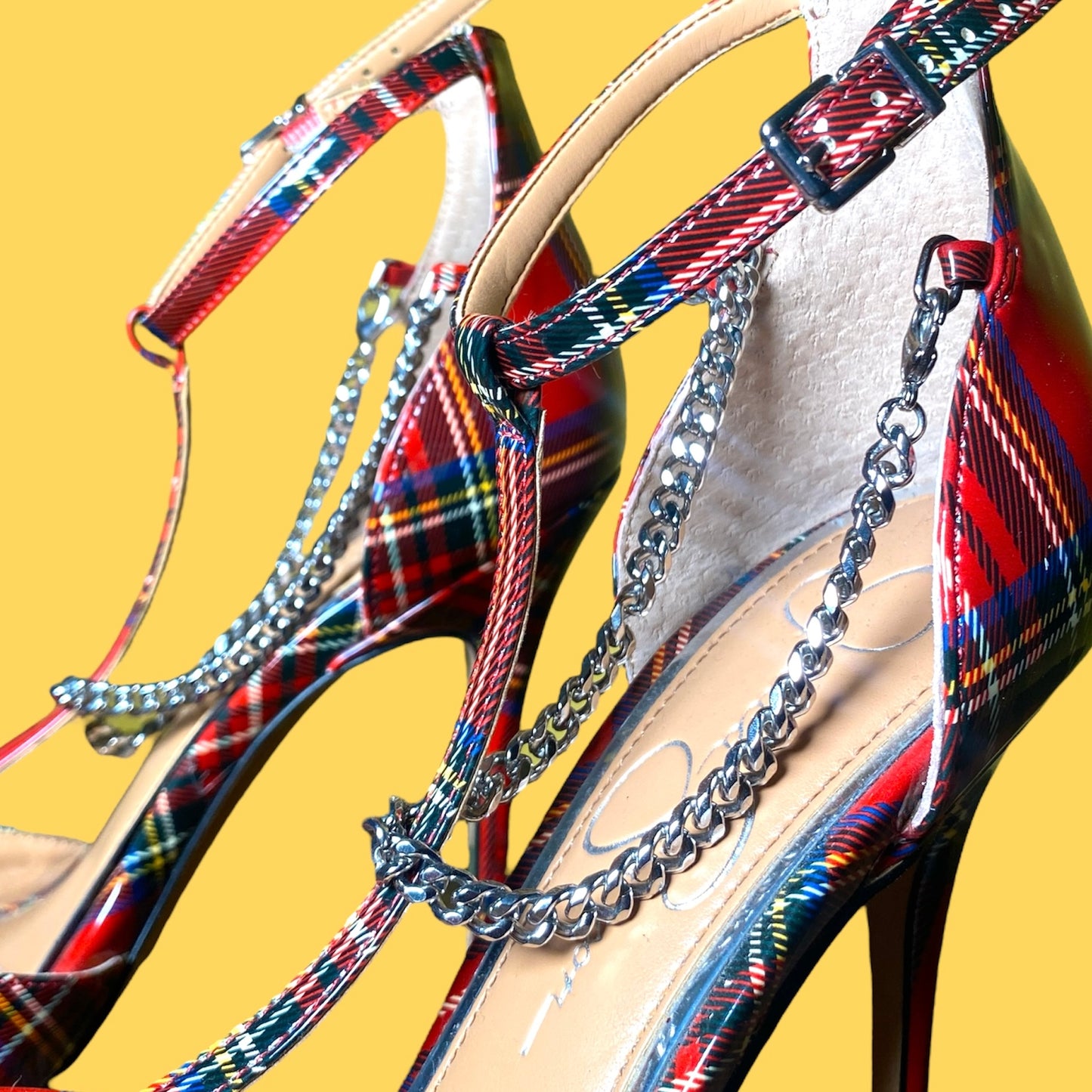 Jessica Simpson Plaid Chain Pumps (8)