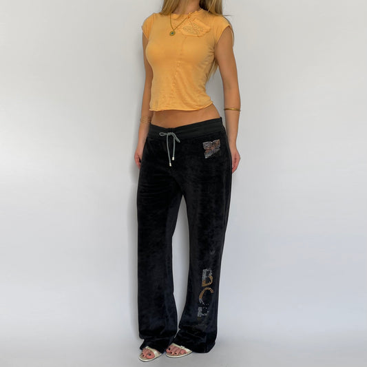 00s BCBG Studded Velour Track Pants