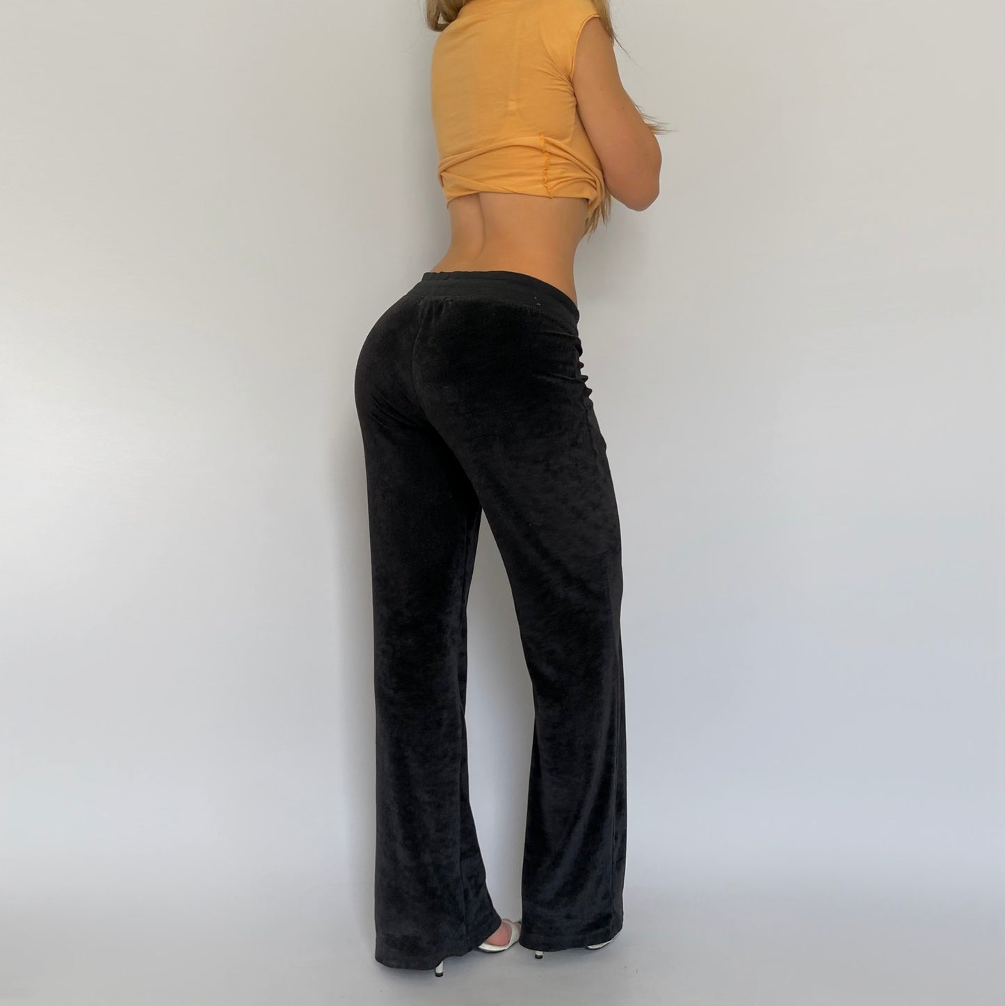 00s BCBG Studded Velour Track Pants