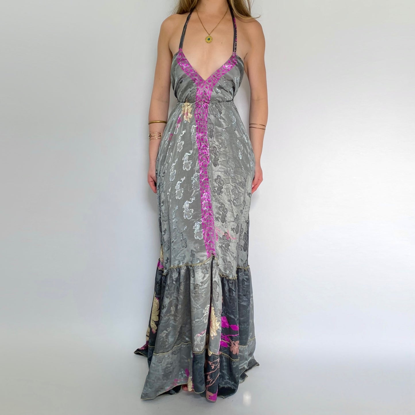 Twilight Bloom Backless Maxi