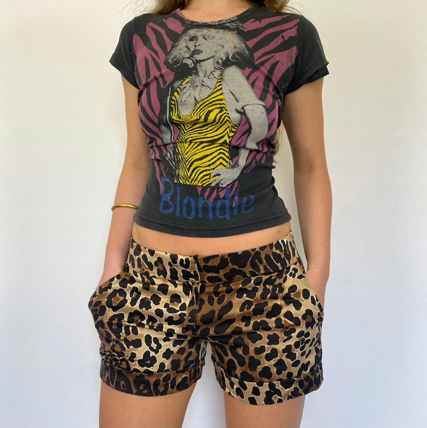 00s Cache Silk Leopard Shorts