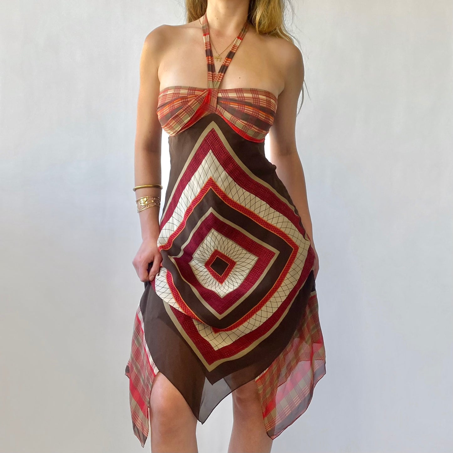 90’s Silk Handkerchief Dress