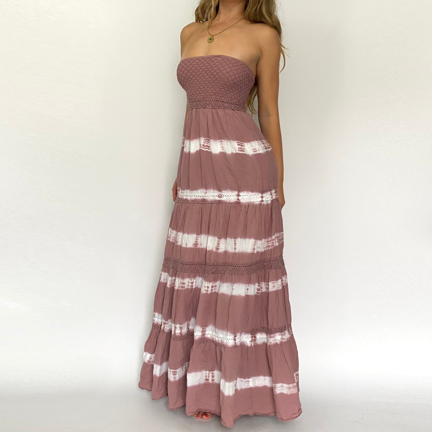00s Bebe Crochet Linen Dress
