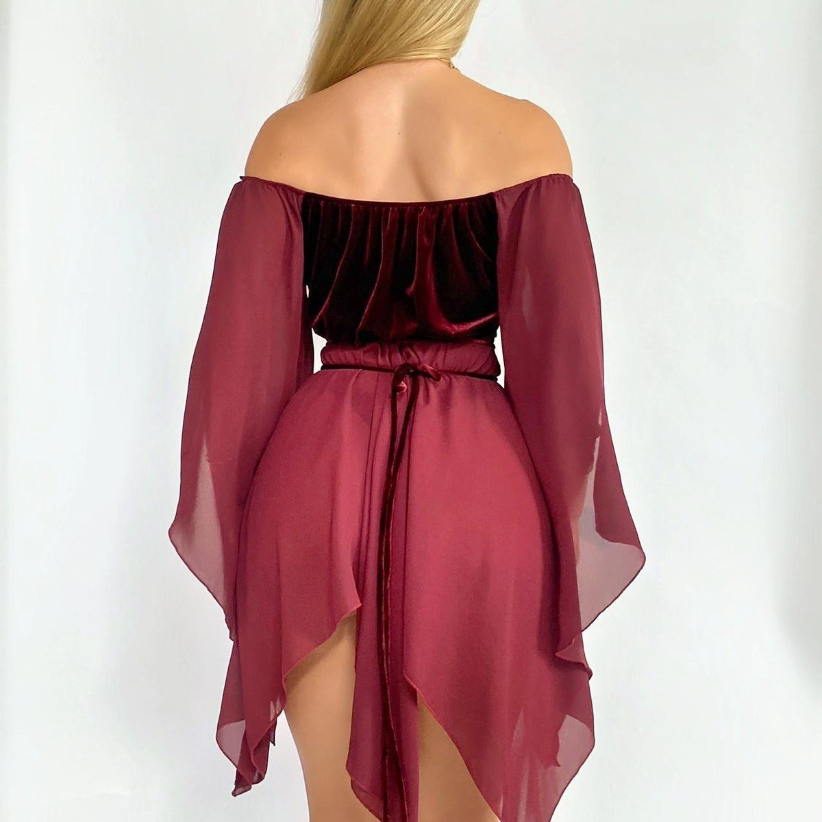 00s Velvet Handkerchief  Dress