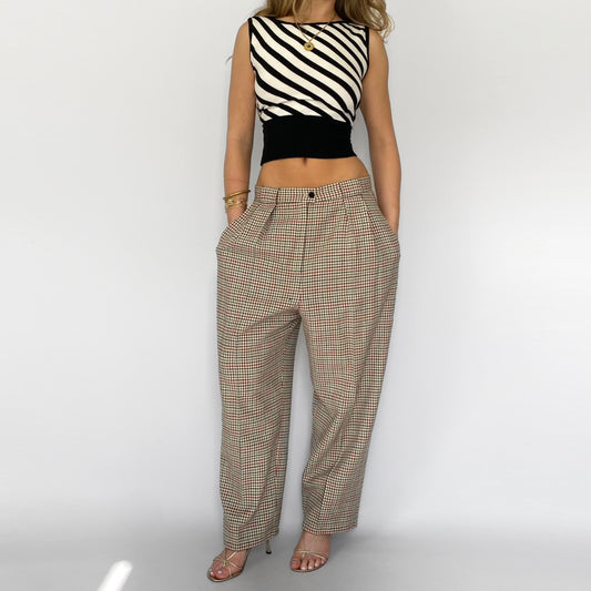 90s Wool Plaid Trouser