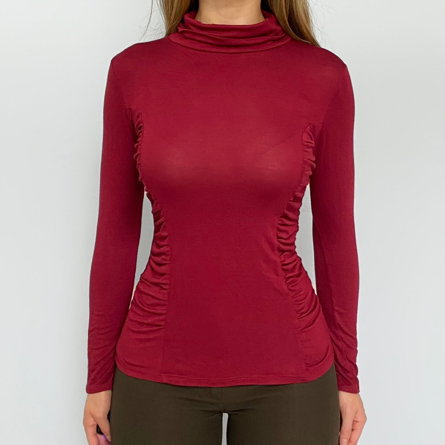 00s Burgundy Turtleneck