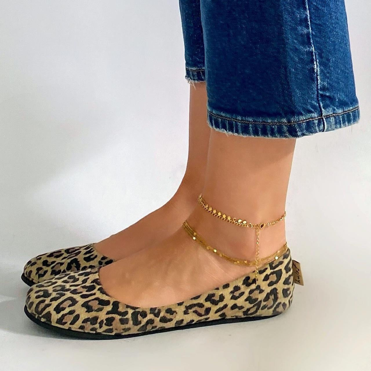 French Sole Leopard Ballet Flats