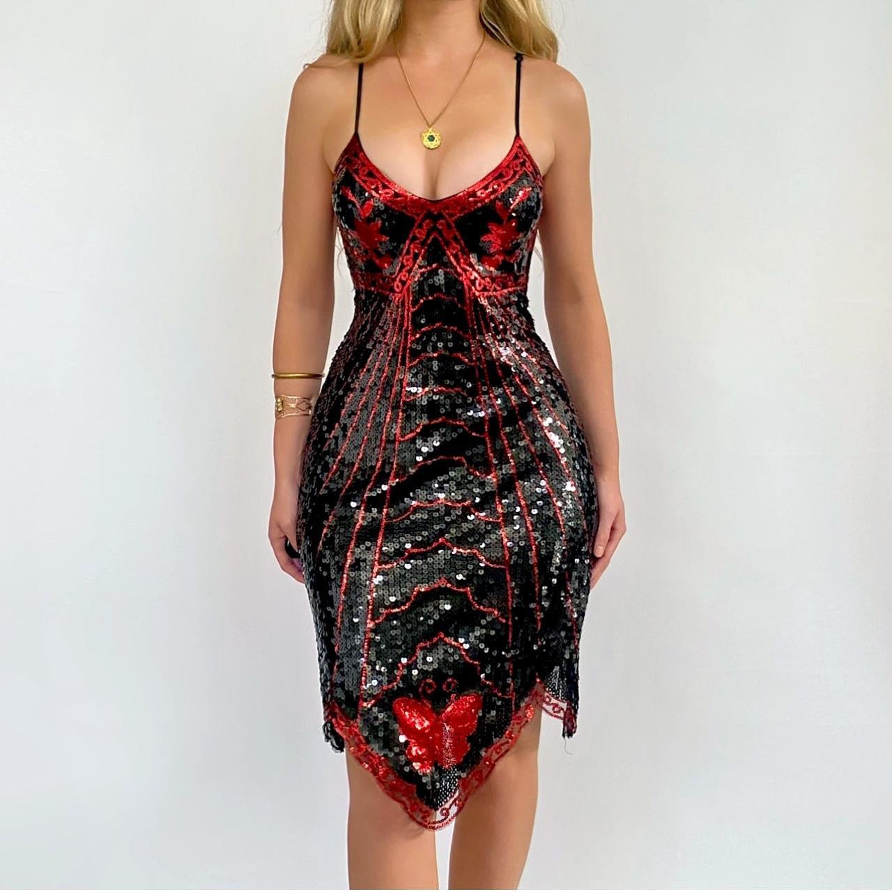 00s Sequin Butterfly Dress