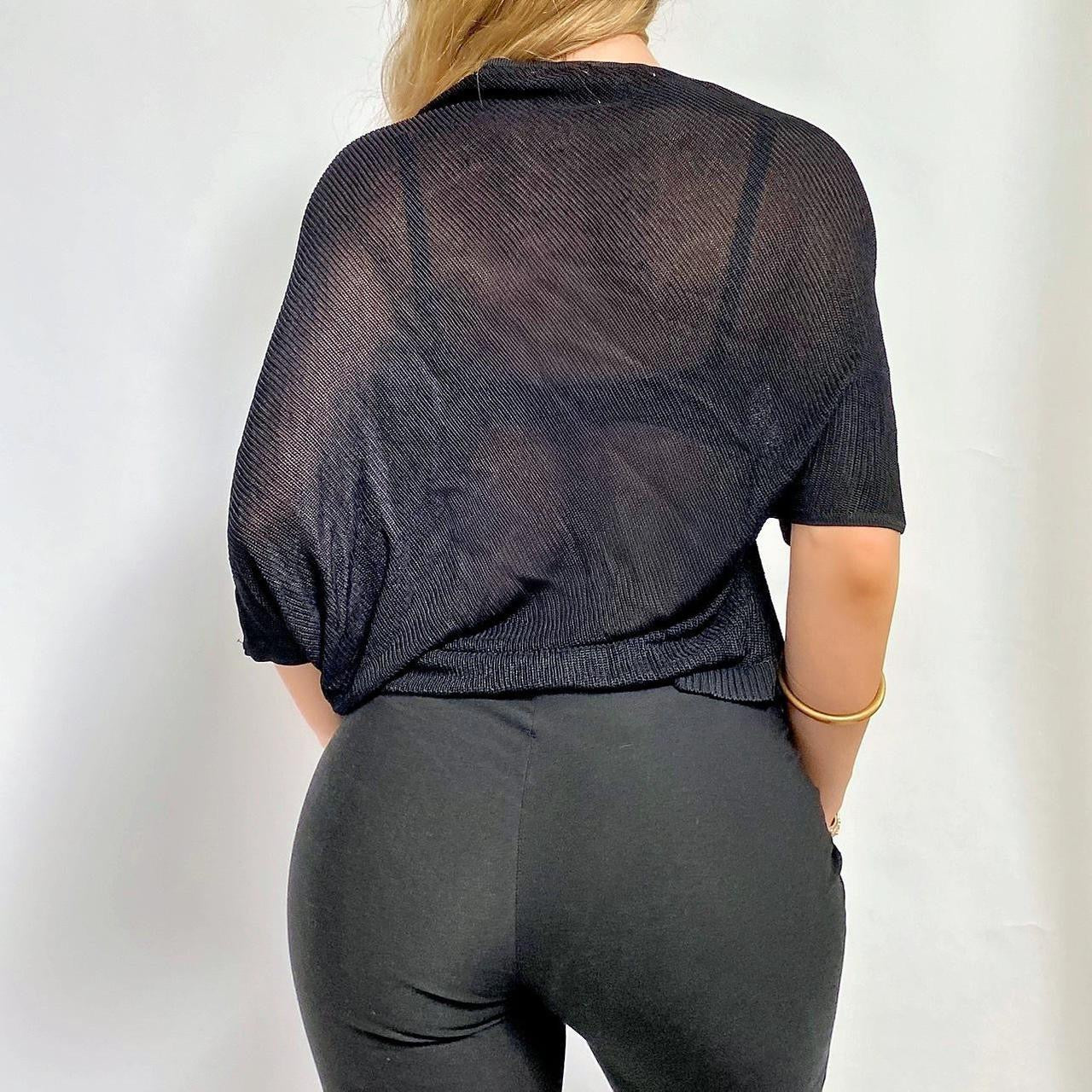 00s Black Batwing Knit
