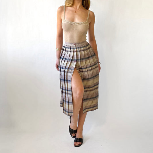 70’s Pleated Wool Skirt