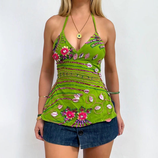 00s Embelished Halter Top