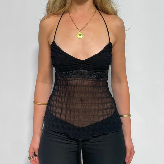 00s Beaded Mesh Halter
