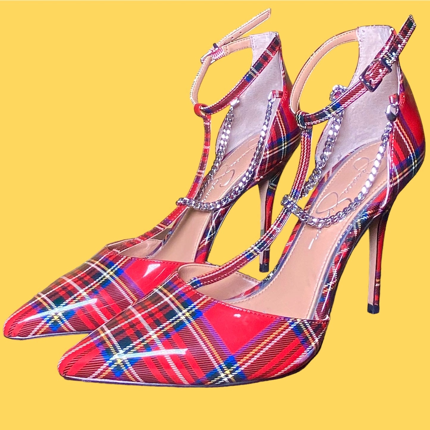 Jessica Simpson Plaid Chain Pumps (8)