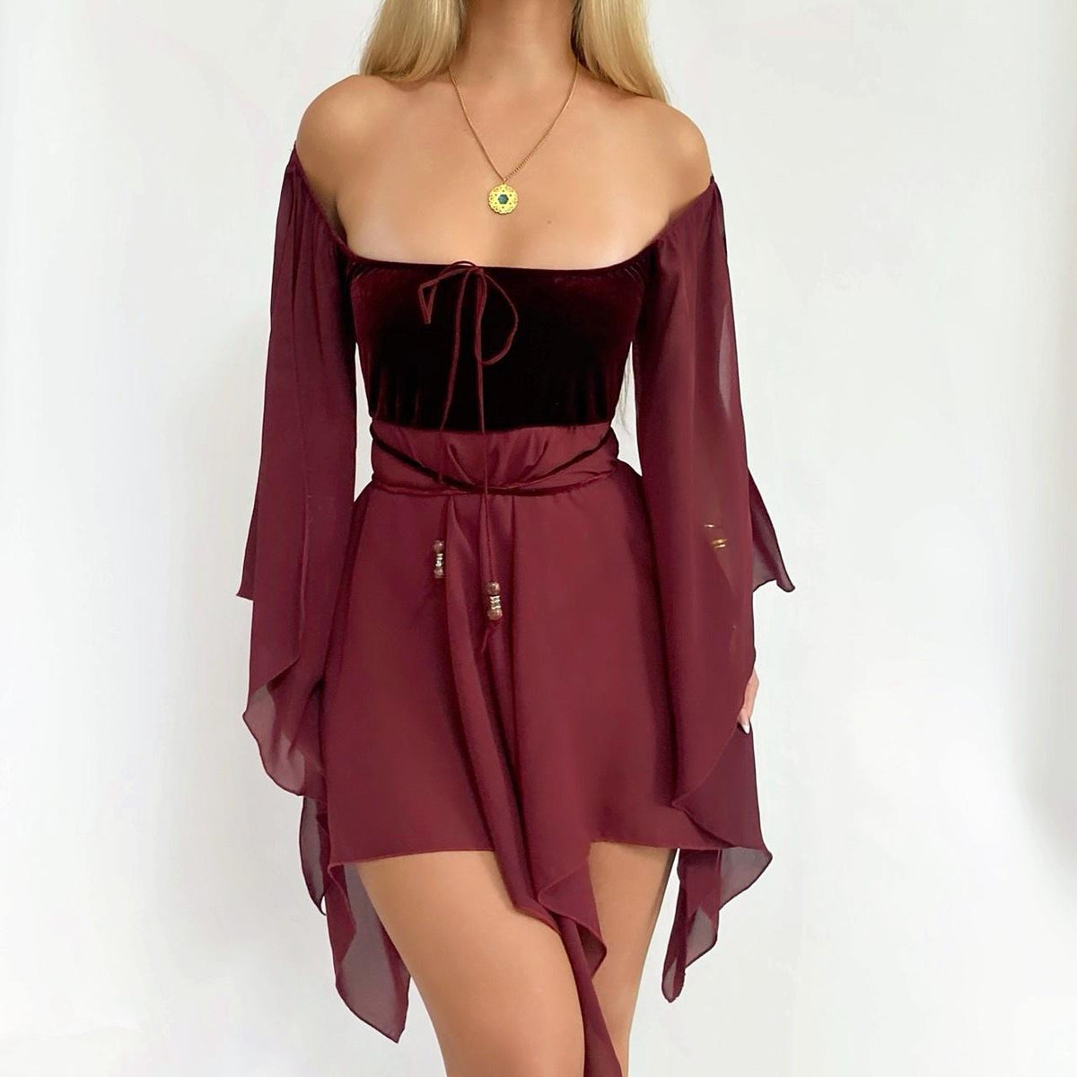 00s Velvet Handkerchief  Dress