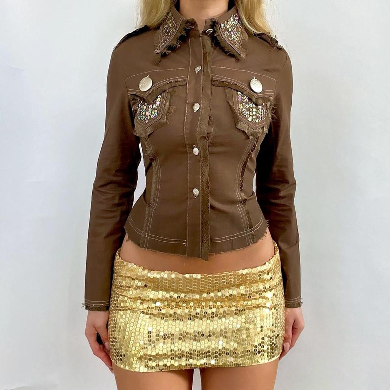 00s Button-up Sequin Jacket