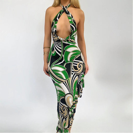 00s Cowl Asymmetrical Dress