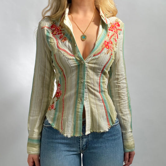 00s Western Striped Button-up