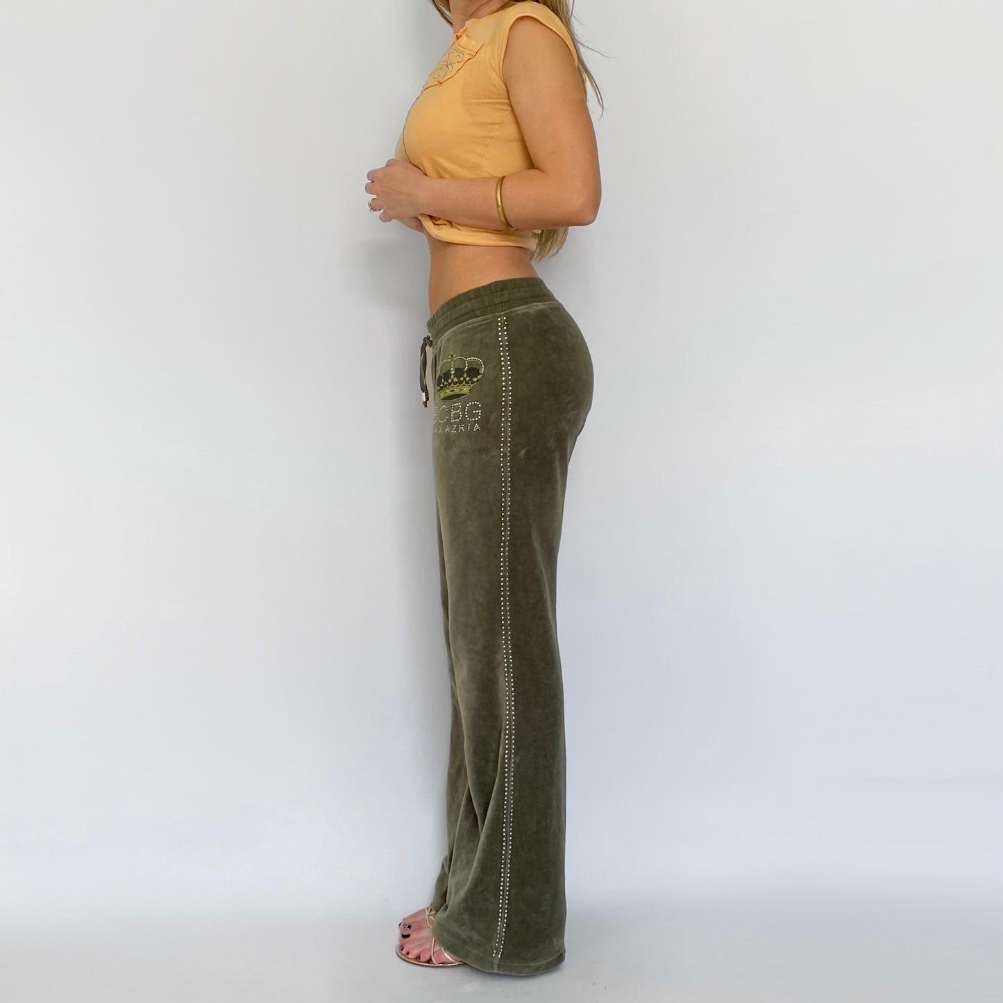 00s BCBG Olive Velour Track Pants