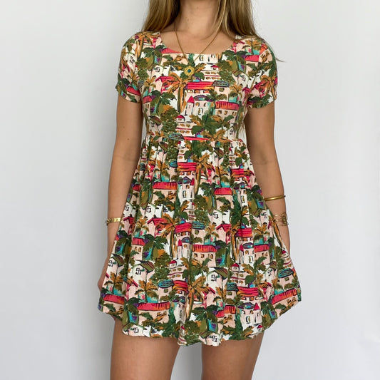 Water Color Babydoll Dress