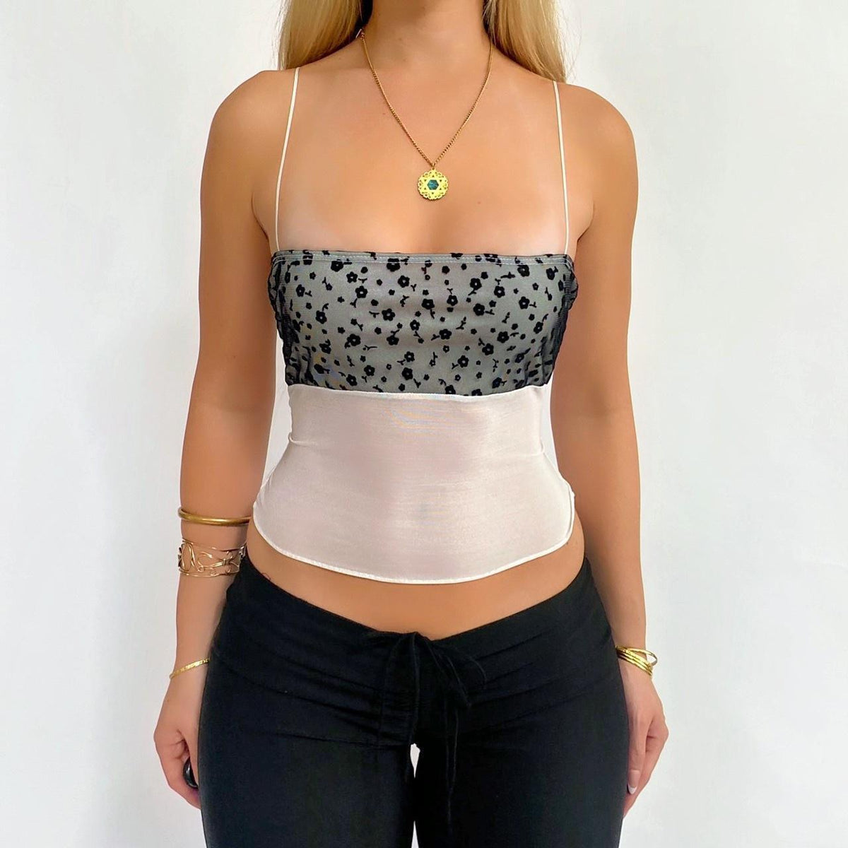 90s Floral Mesh Tank