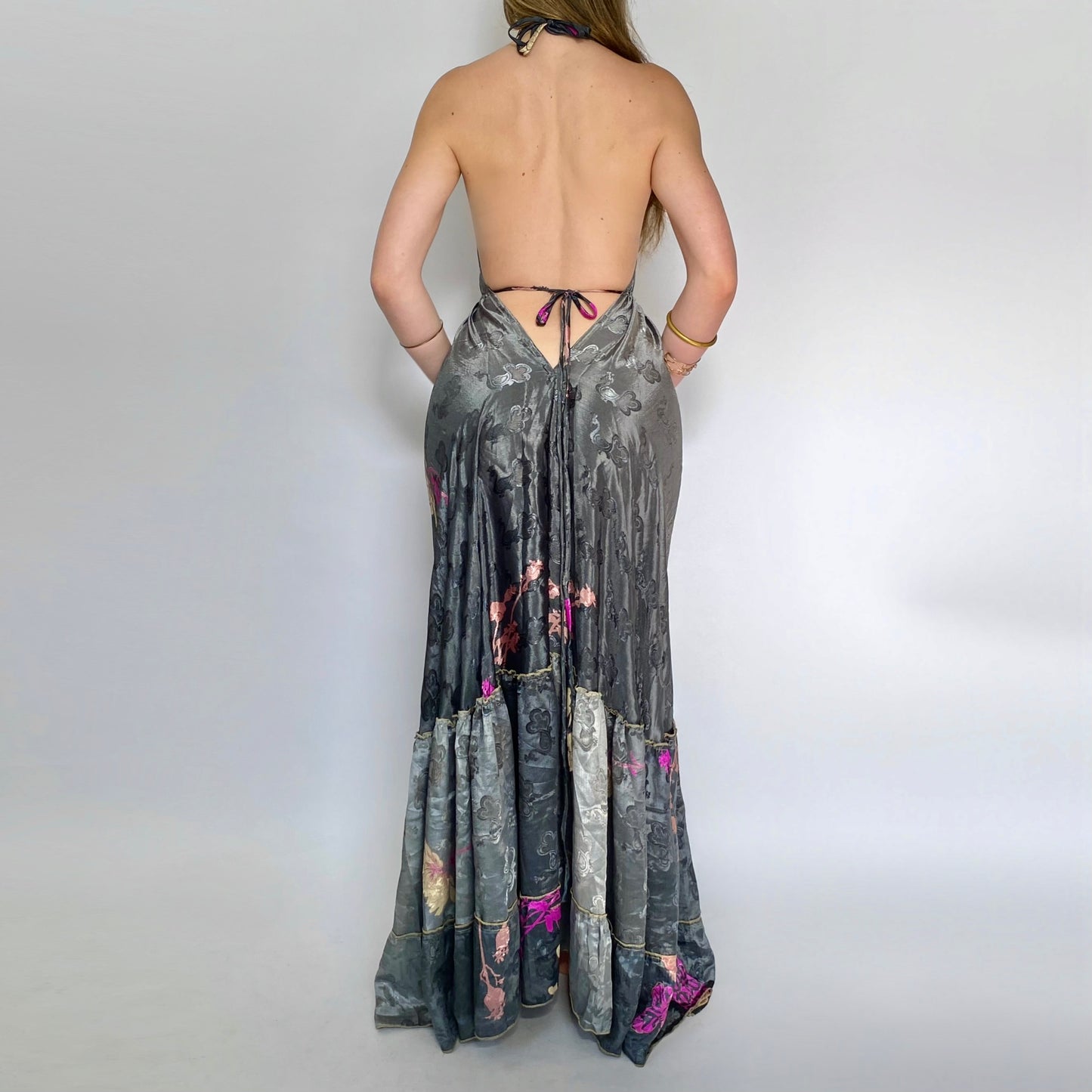 Twilight Bloom Backless Maxi
