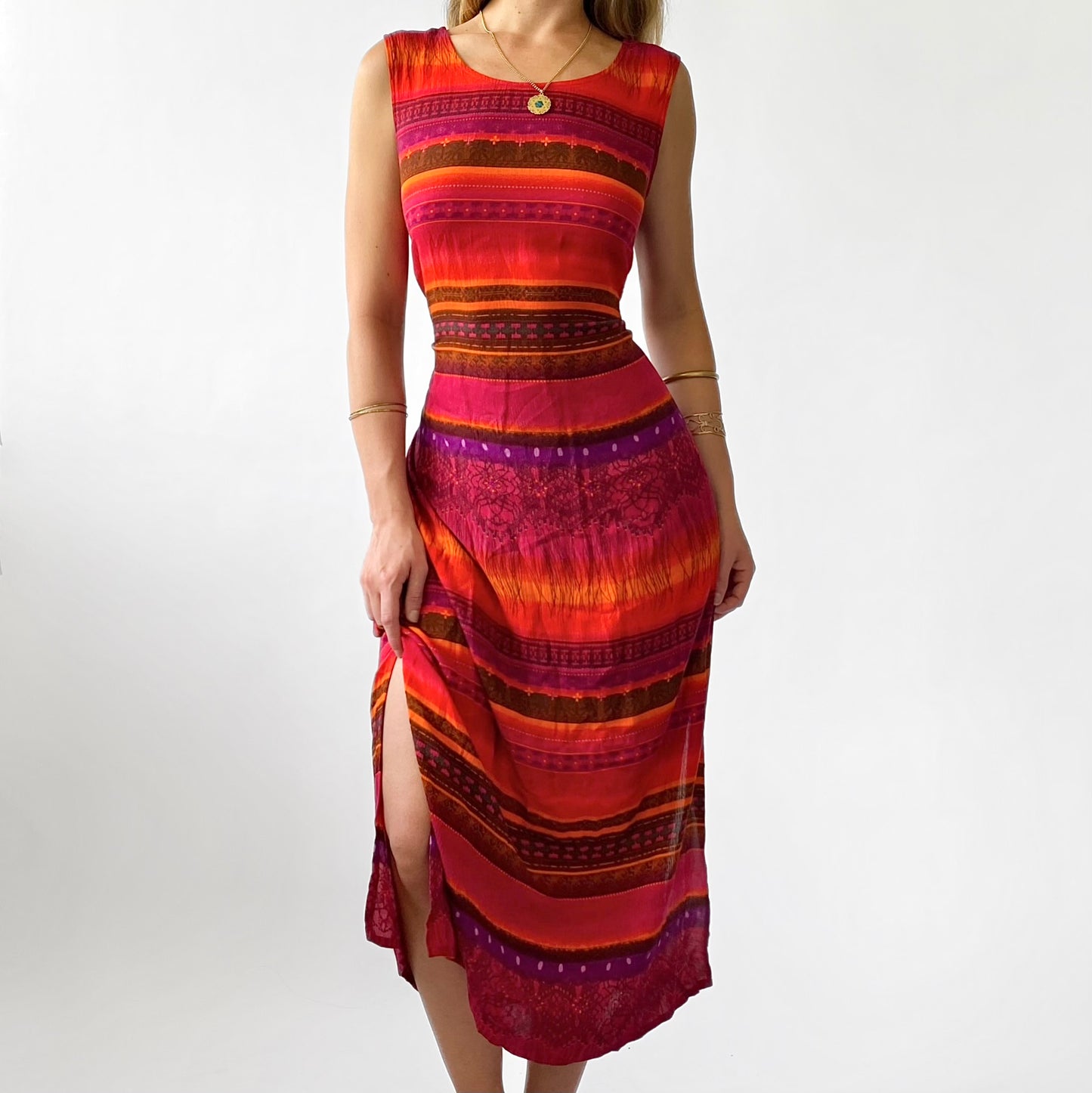 90's Sunset Midi Dress