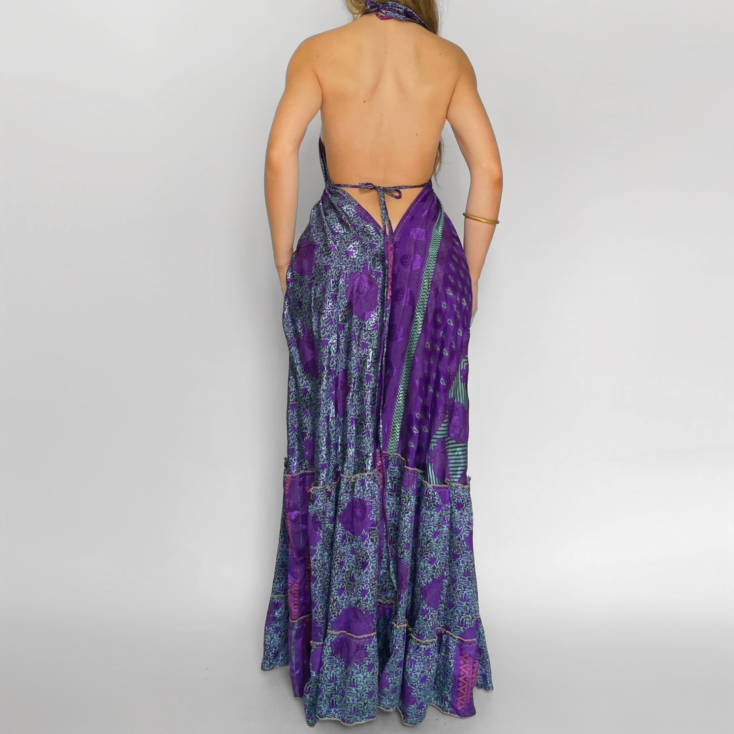 Violet Bloom Backless Maxi