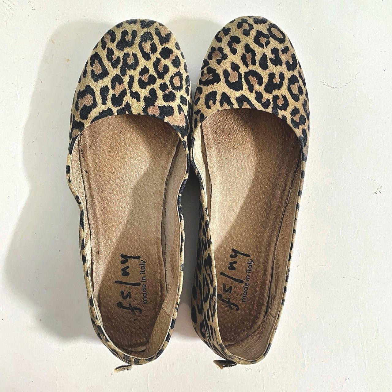 French Sole Leopard Ballet Flats