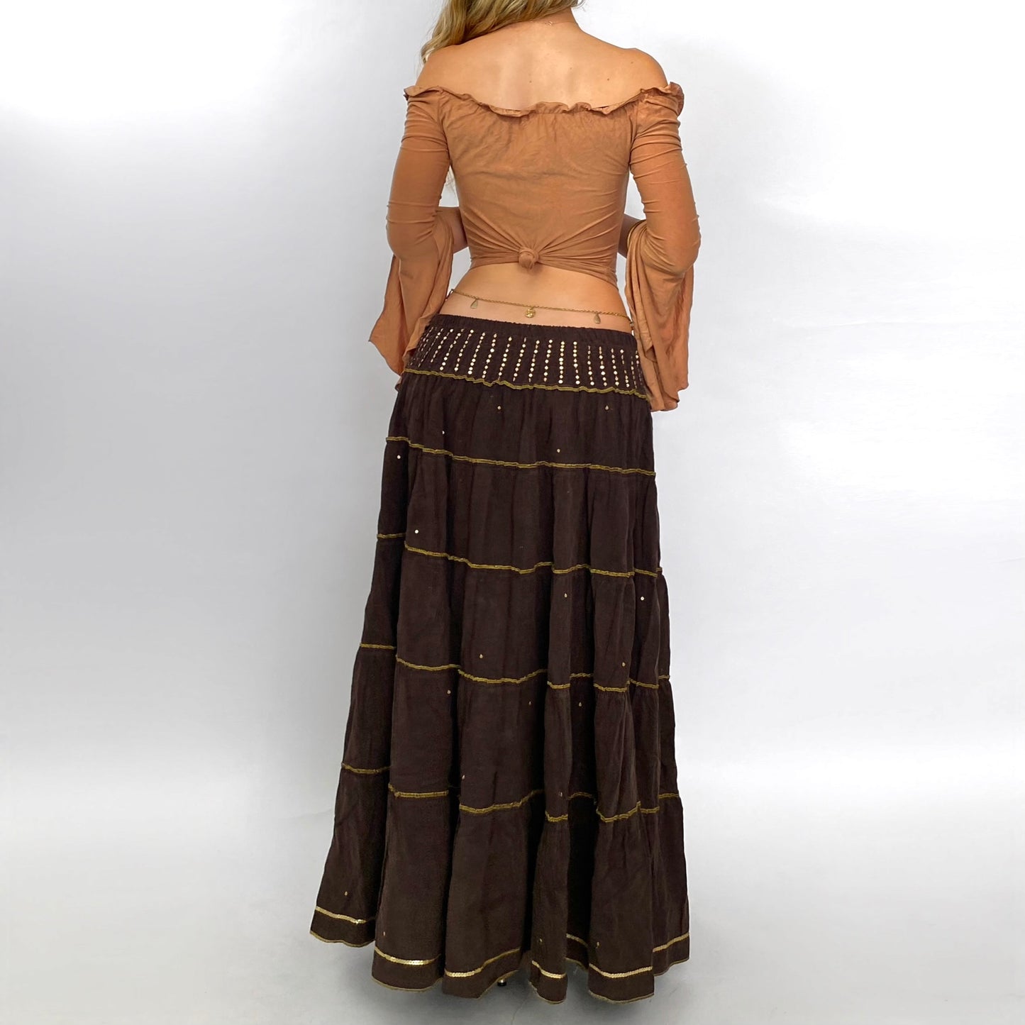 00s Corduroy Sequin Maxi