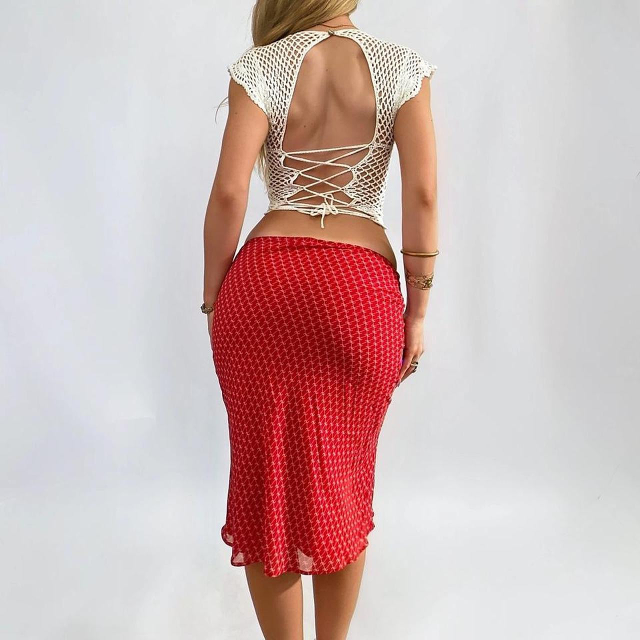 00s Mesh Midi Skirt
