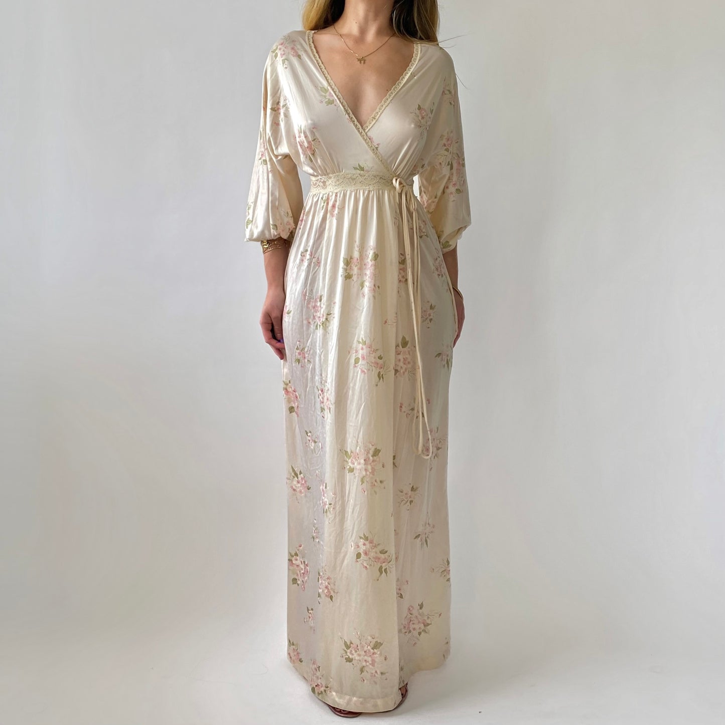 90’s Dainty Floral Wrap Dress