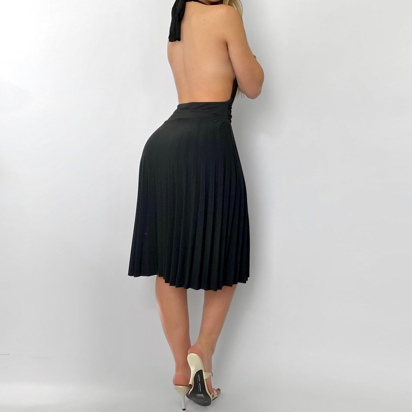 00s Plunging Halter Dress