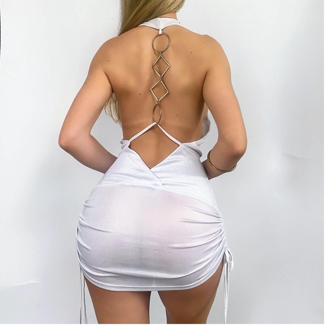 00s Plunge Mini Dress