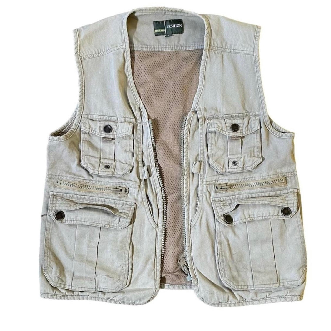 90’s Khaki Utility Vest