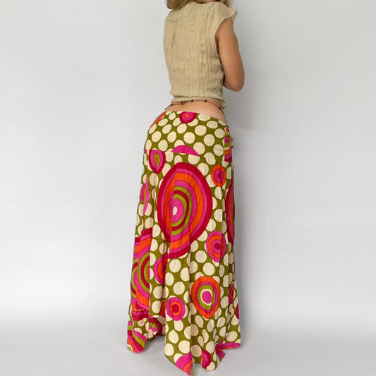 90’s Drop Waist Linen Skirt