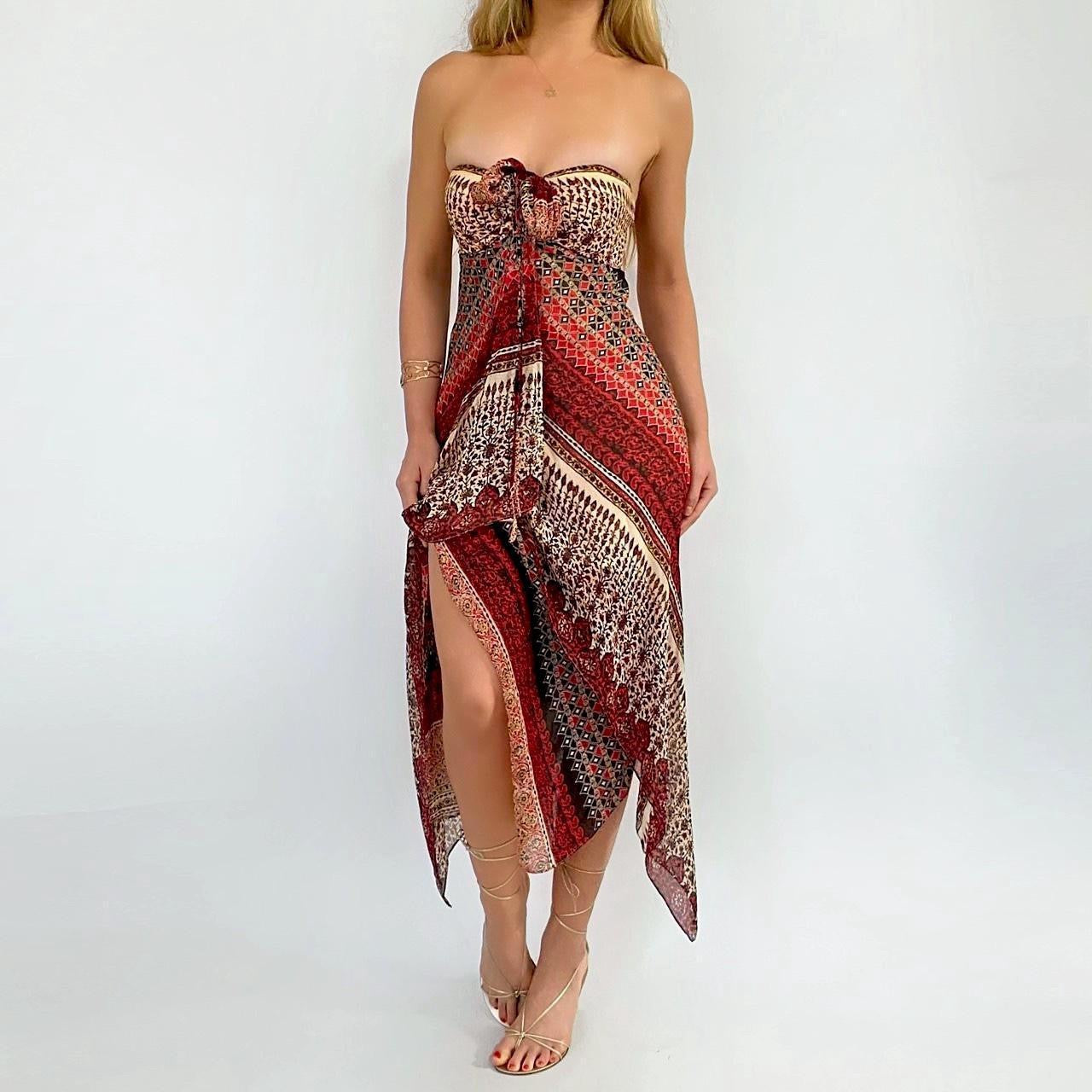 90’s Silk Handkerchief Dress