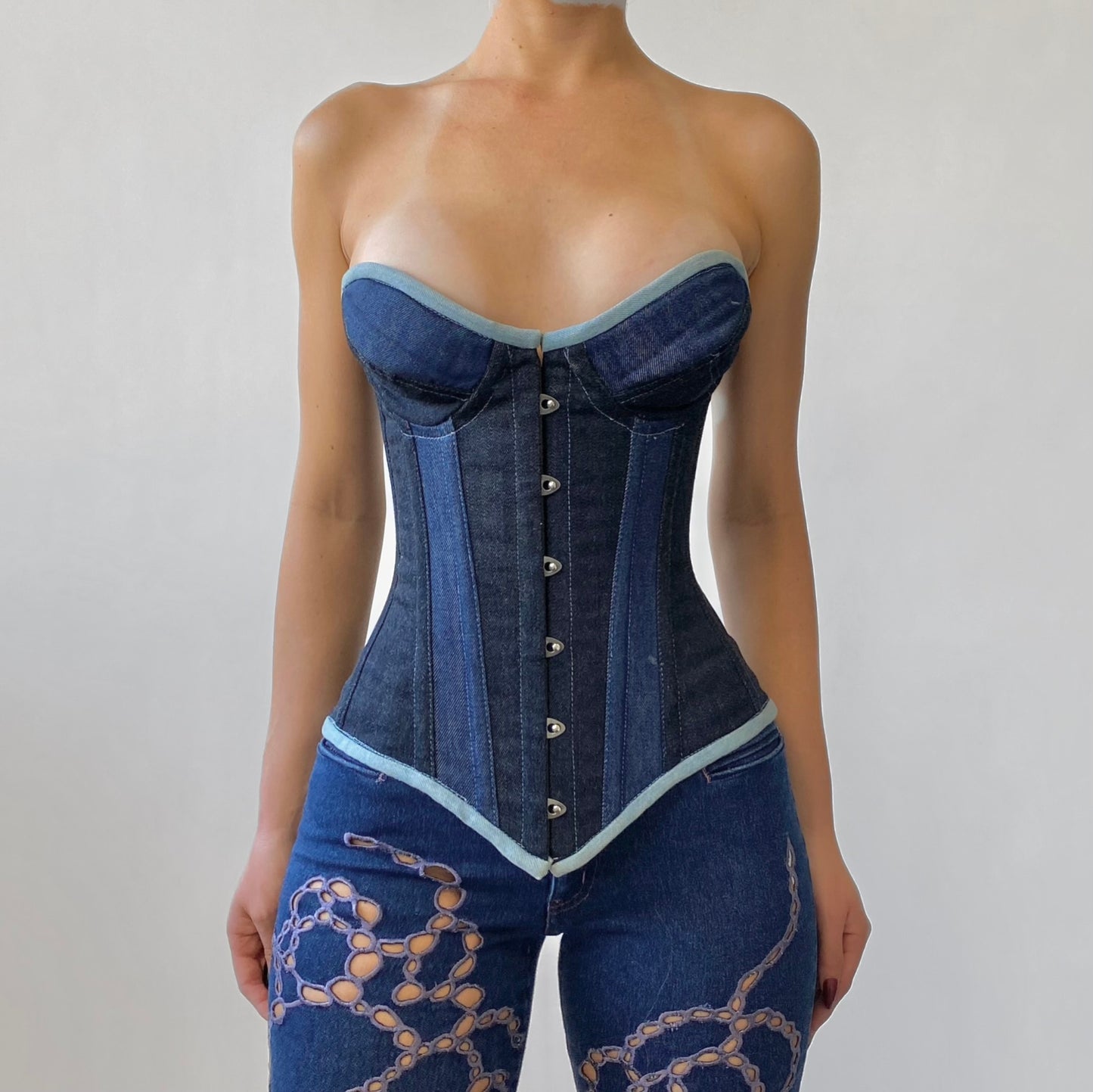 Denim Bustier Corset