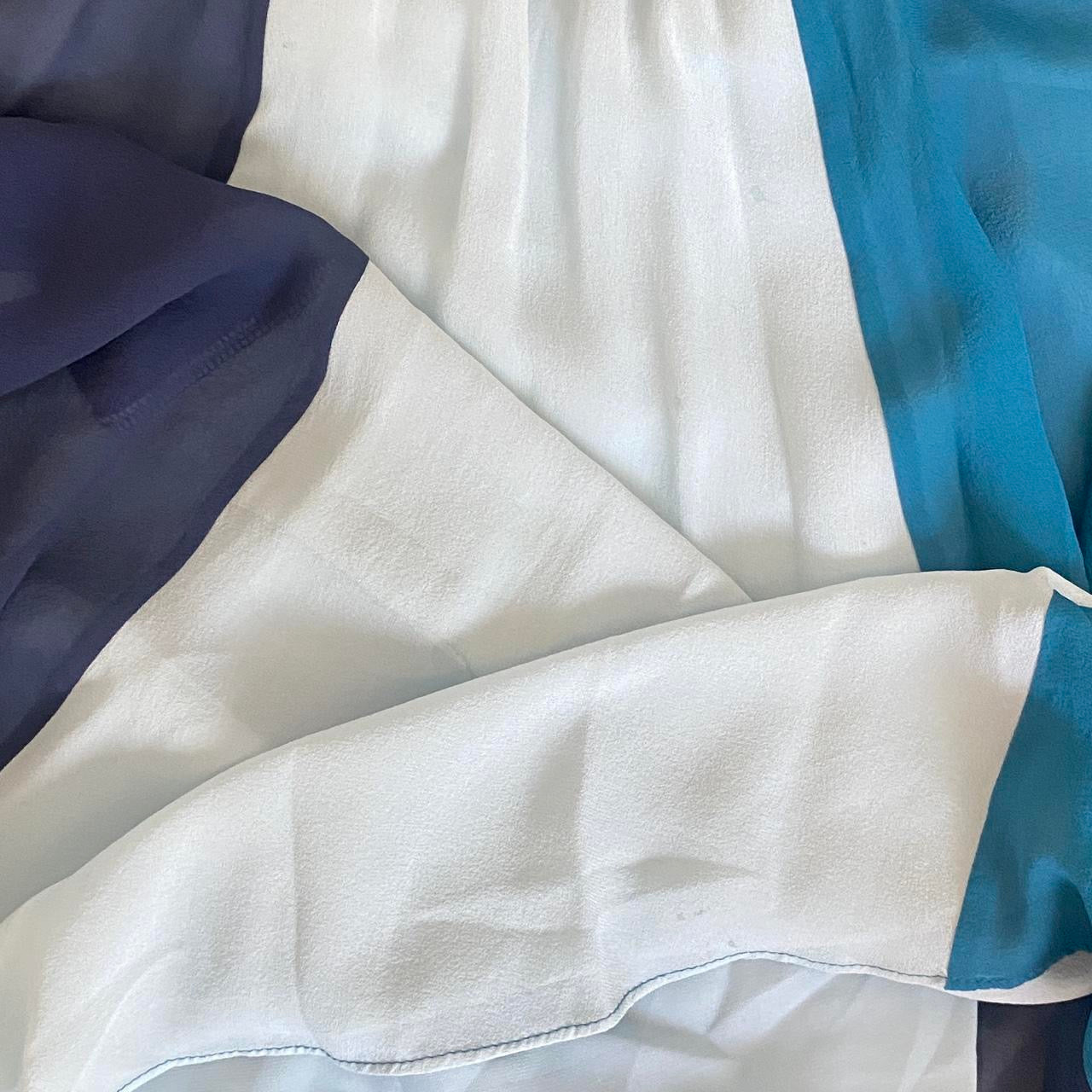 90’s Blue Silk Dress