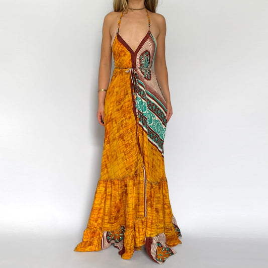 Golden Saffron Backless Maxi